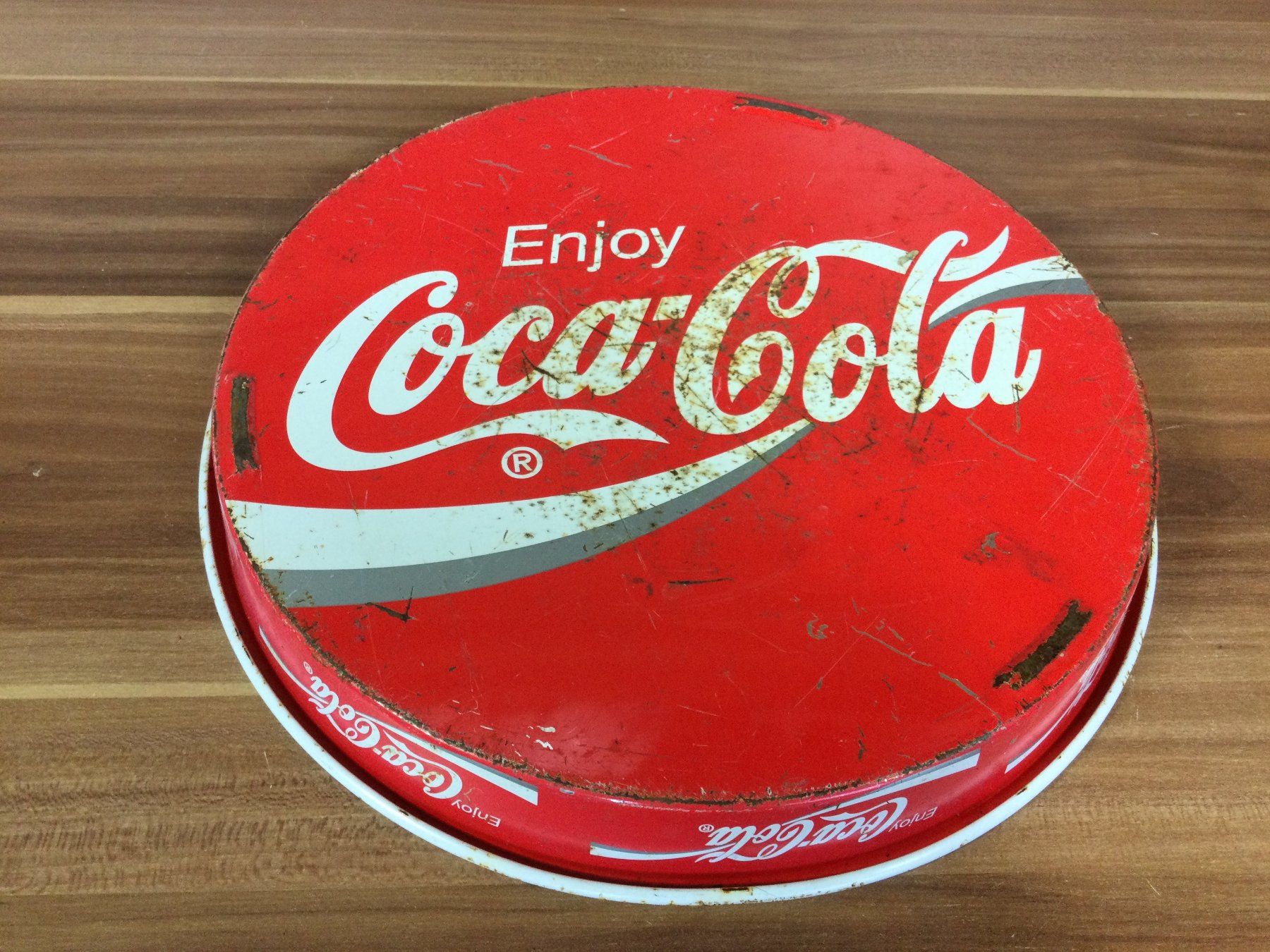 Coca-Cola Insegne: Altes gebrauchtes Coca -Cola Service Tablett – Usato da Wangen SZ venduto da kuriosum12 4