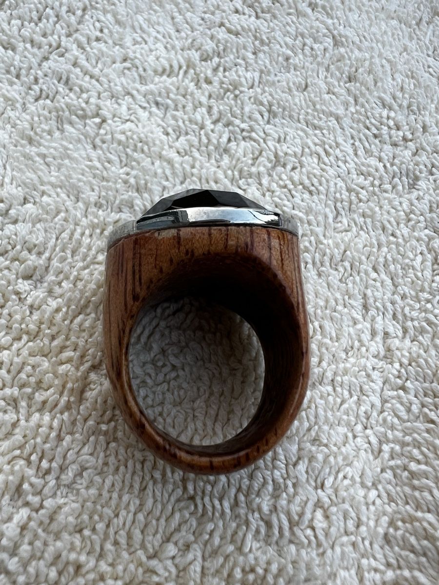 Anelli: Holzring mit Onyx Stein, Grösse 56. Einzigartig! – Nuovo (secondo la descrizione) da Rorschach venduto da lvi_p29s 2