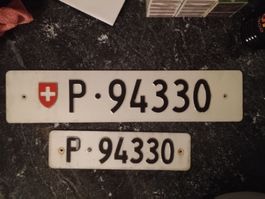 2x Nummernschild Post PTT 94330 ausrangiert