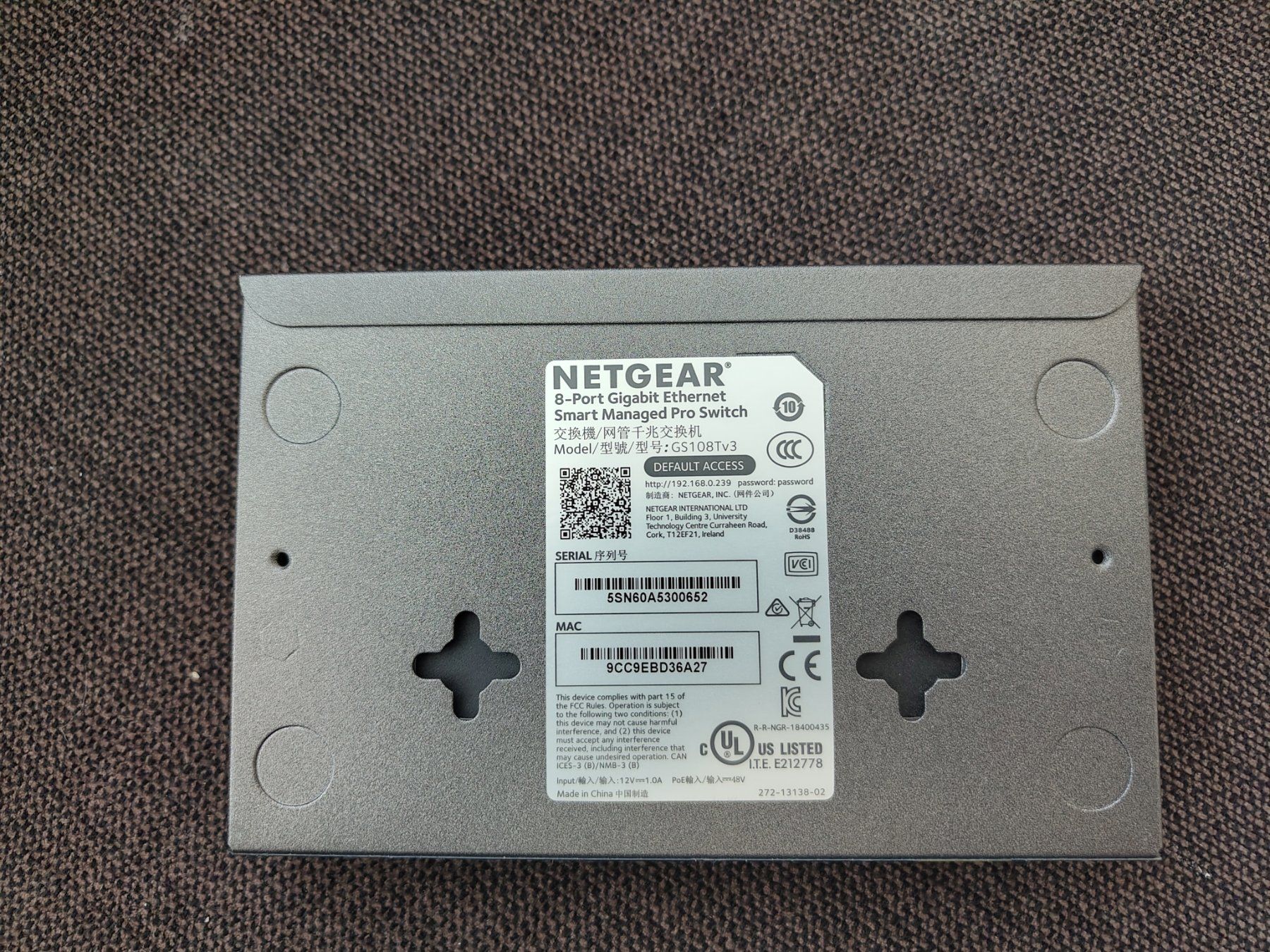 Hub & Switch: Netgear Switch GS108T – Usato da Wettingen venduto da sg8_ltt5 1