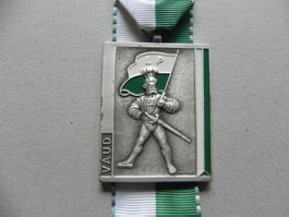 Medaille Kanton Waadt VD Fahne Fahnenträger ca. 1980 Miliär