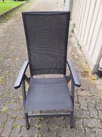 6 Bequeme Gartenstühle mit Kissen verstellbar