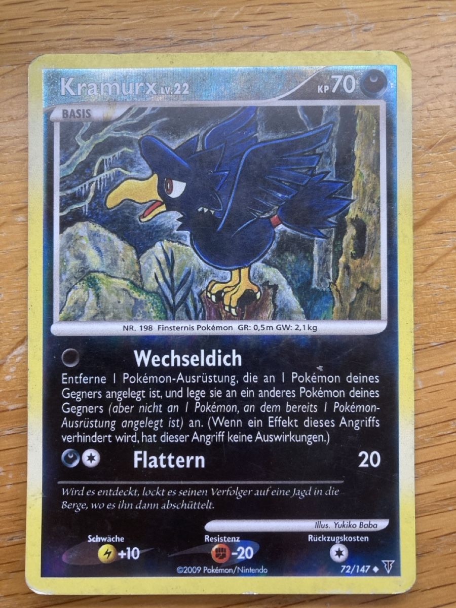 Pokémon Carte collezionabili: Kramurx LV.22 72/147 Holo – Usato da Zürich venduto da sushitwiceaweek
