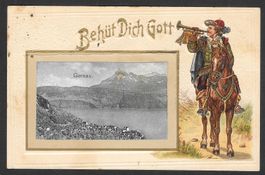 Gersau Prägekarte Behüt Dich Gott