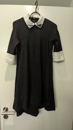 Imperial Black Dress Size S with Collar and Cuff Detail