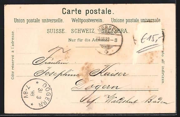 Cartoline postali: Litho Morges, Totalansicht mit Alpenpano – Usato da Berlin venduto da bartko-reher 1