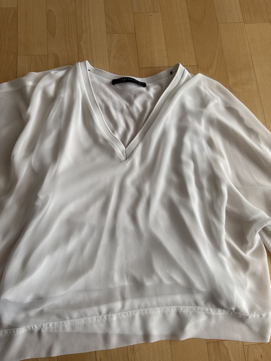 Zara Camicette: Zara Bluse weiss Gr. L – Usato da Abtwil SG venduto da ale2002 1