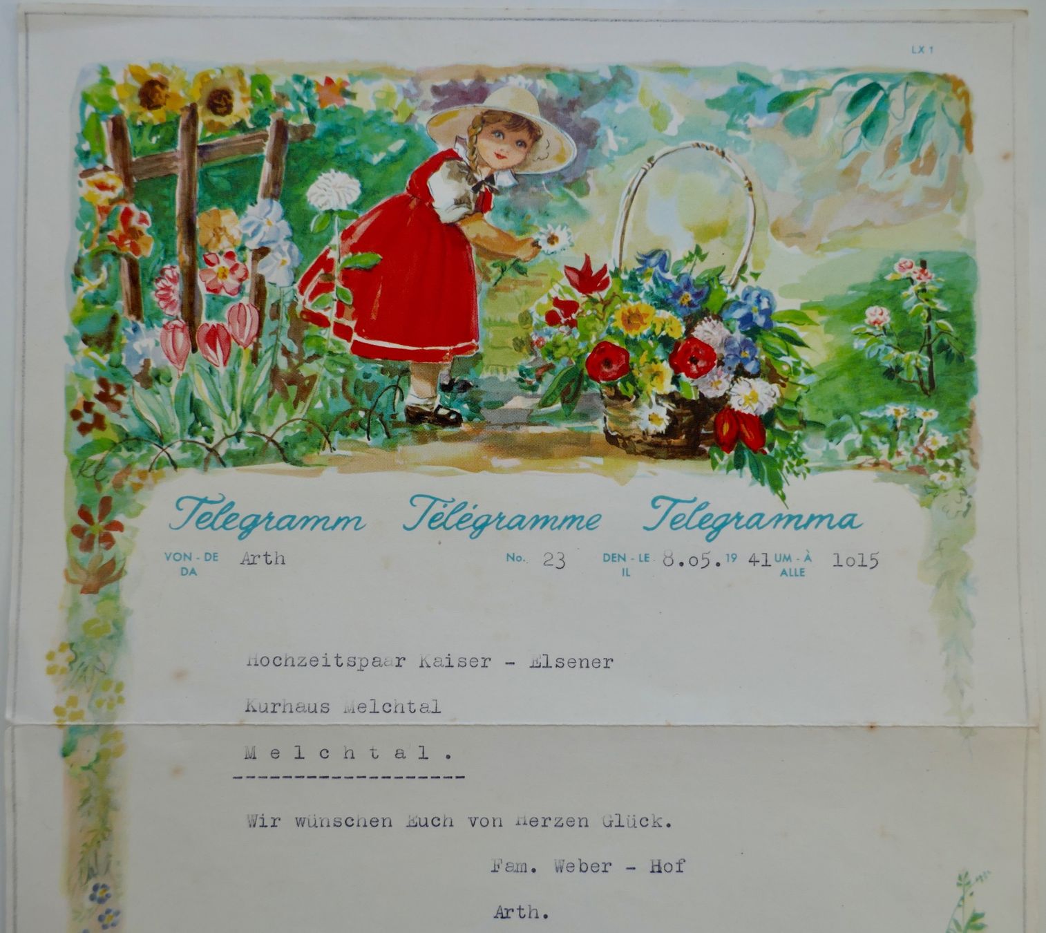 Documenti: Telegramm von 1941 Kurhaus Melchtal – Usato da Möhlin venduto da PHILABARTIS 1