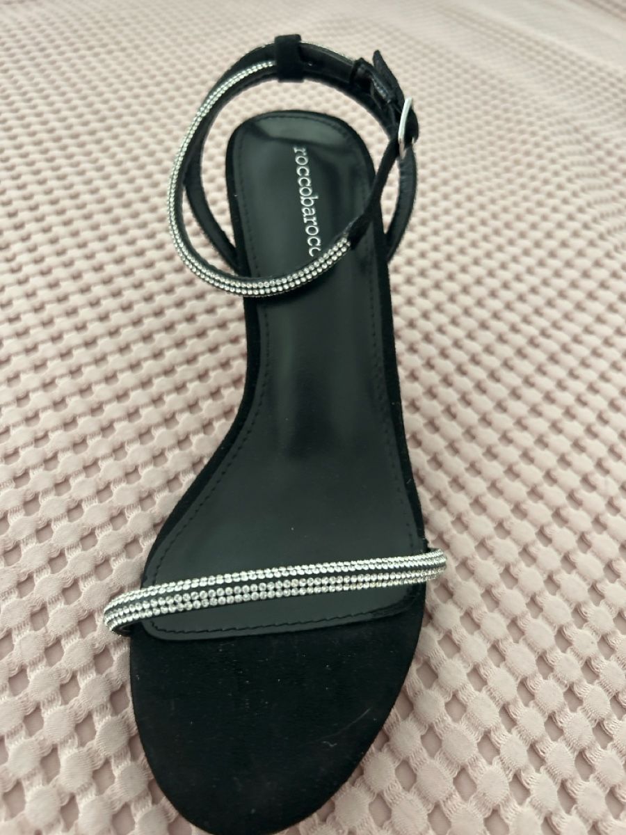 Roccobarocco Damenschuhe: Roccobarocco Sandaletten Schwarz Glitzer Gr. 38.5 – Neu (gemäss Beschreibung) aus Langnau im Emmental von Iriss 3