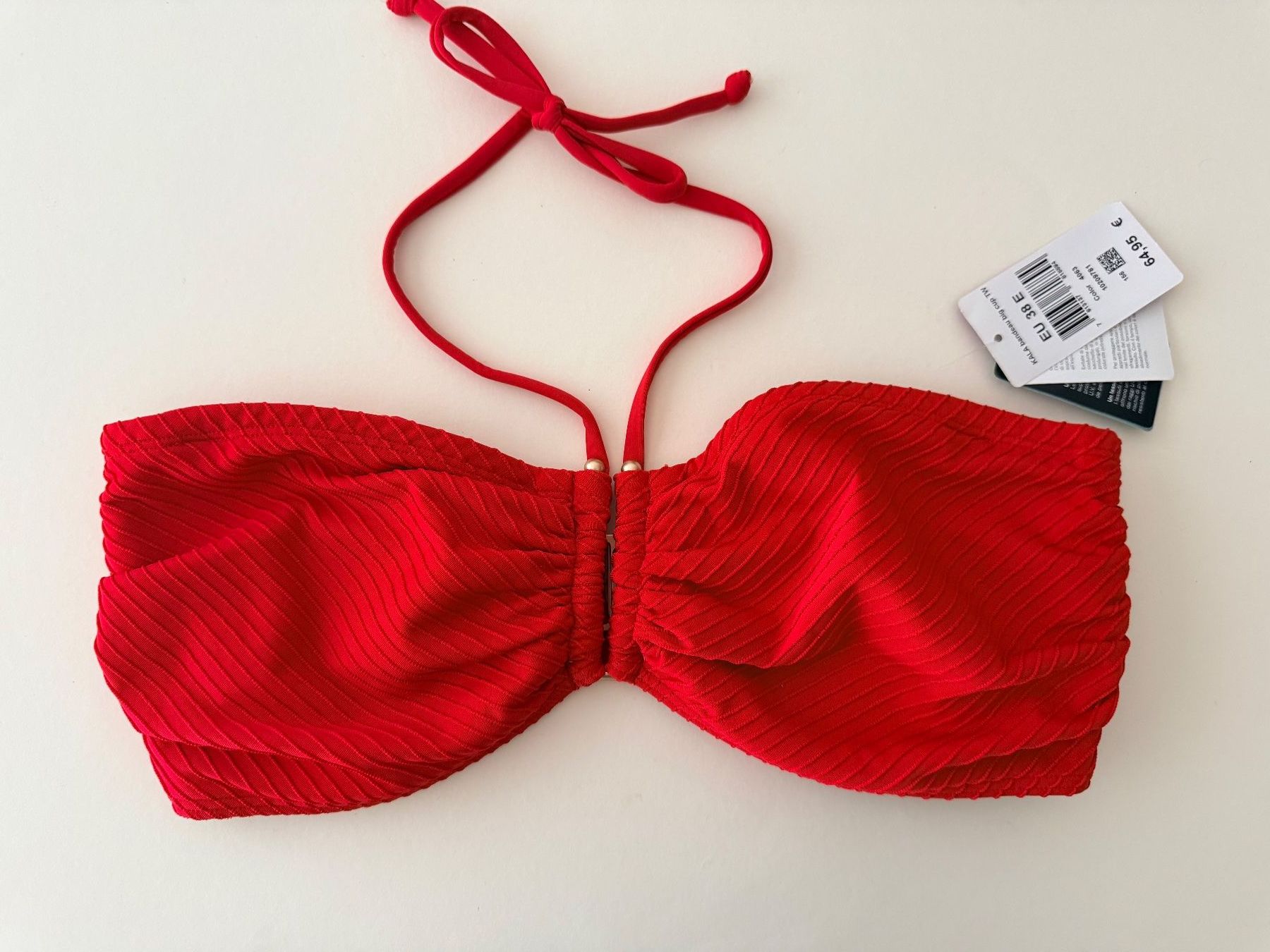 Beldona Costumi da bagno & Bikini: BELDONA, Bikini-Oberteil, Grösse 38E, Farbe Rot – Nuovo e nell'imballaggio originale da Rudolfstetten venduto da gst_g7xl 1