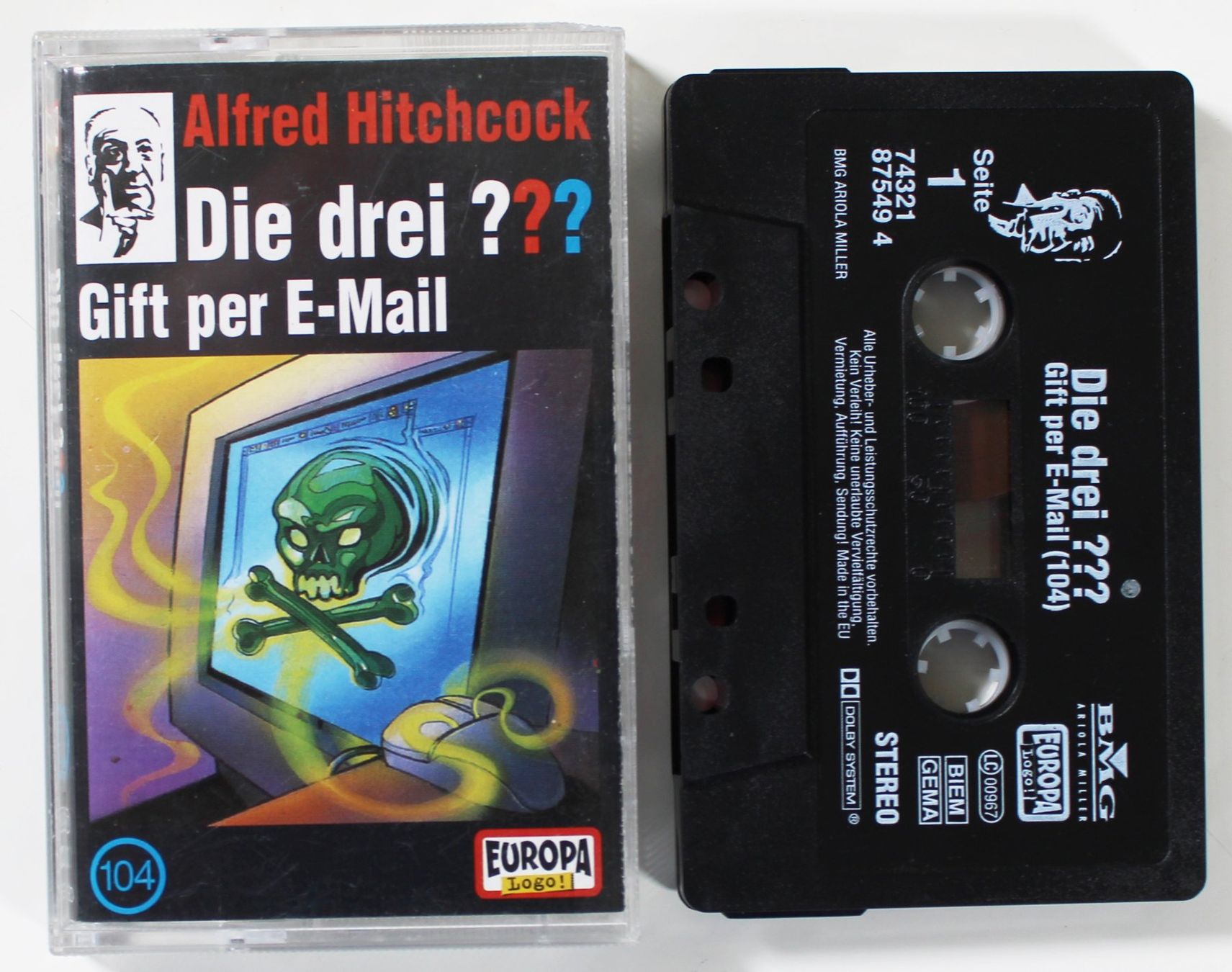 Musicassette: MC Die Drei Fragezeichen 104 - Gift per E-Mail – Usato da Brüttisellen venduto da Collector-Corner 1