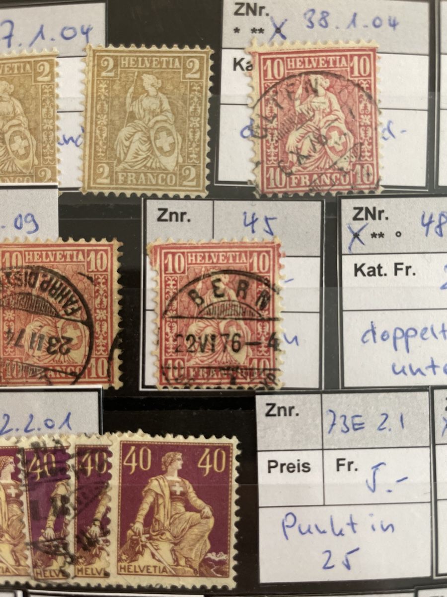 Tutti i francobolli: Abart 21 Briefmarke Top Lot – Usato da Muri AG venduto da Briefmarke-Schweiz 3