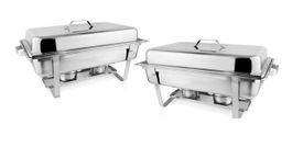 Chafing Dish, Edelstahl mit 6 GN-Behältern, 15.5 L abnehmbar