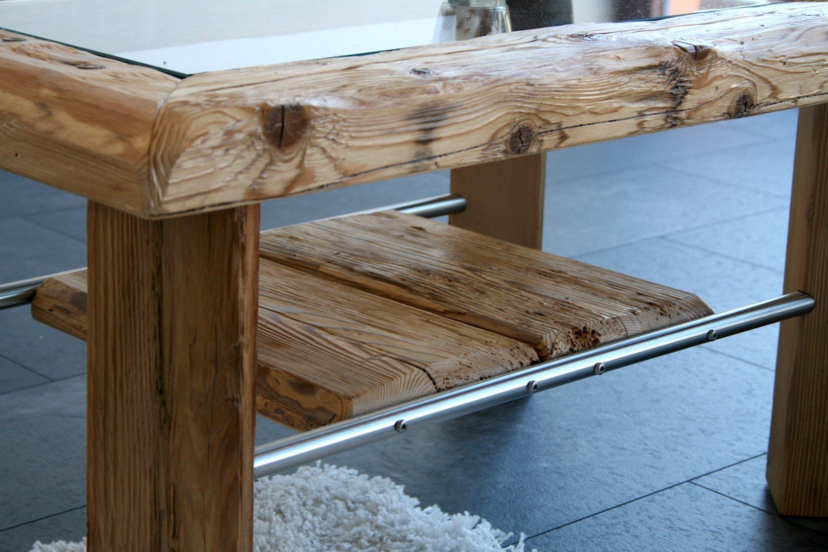 Tische: Couchtisch Glas & Holz - Wooden Coffee Table – Gebraucht aus Zürich von Miki_Schreiner 3
