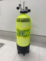 Tauchflasche, 15l mit Doppelventil, ungeprüft, Nitrox