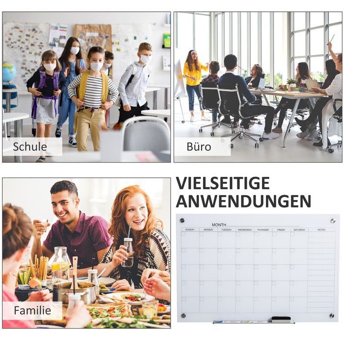 Lavagne: Whiteboard Kalender 90 x 60cm Stiftablage Wochenplaner – Nuovo e nell'imballaggio originale da Bottighofen venduto da swisshandel24 4