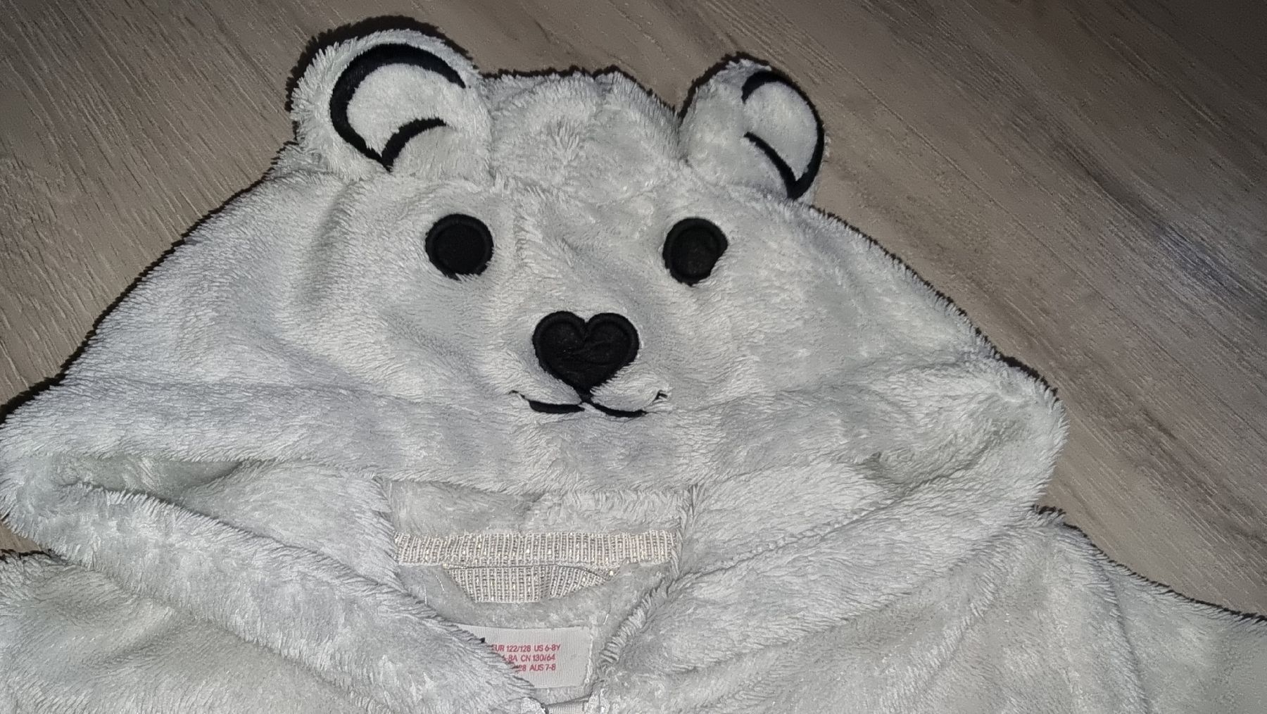 Jacken & Mäntel: Süsser Teddy-Fleece-Pulli mit Kapuze Gr. 122/128  – Gebraucht aus Wigoltingen von Zuckerfee84 1