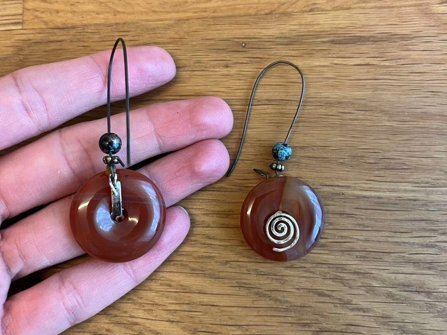 Boucles d'oreille: Spezielle Karneol-Ohrringe – D'occasion à Zürich par vintage_for_you 1