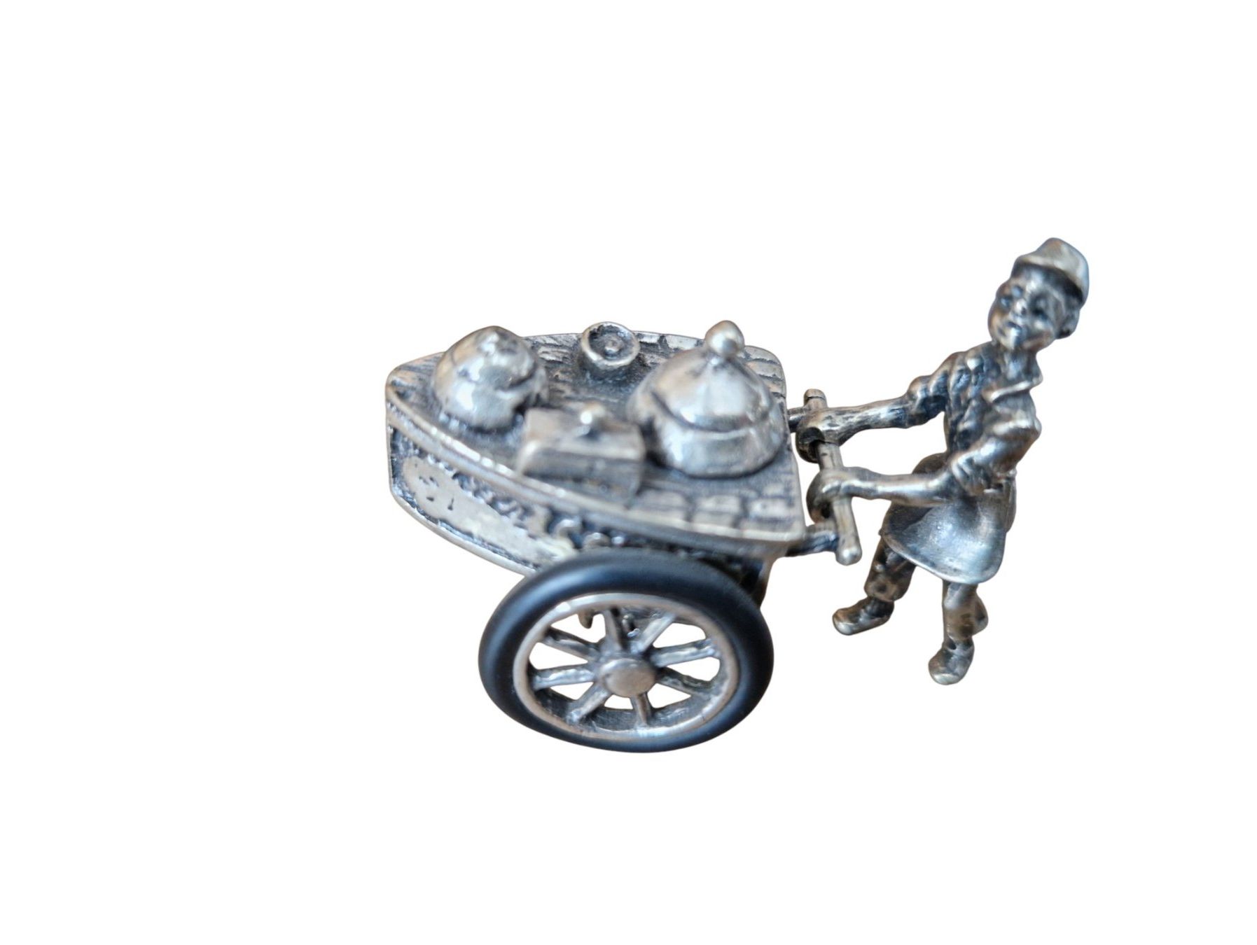 Statuette: Figur Miniatur Silber Strassenverkäufer – Usato da Mörschwil venduto da wunderkiste44 3