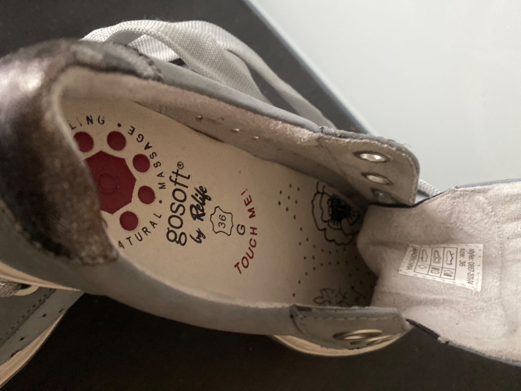 Damenschuhe: GOSOFT Schuhe/Halbschuhe GR.36 LEDER hellblau/grau/silber – Gebraucht aus Frauenfeld von Boldi46 6