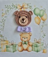 1 Stück Teddybär Bär gehäkelt crochet orsetto uncinetto 950