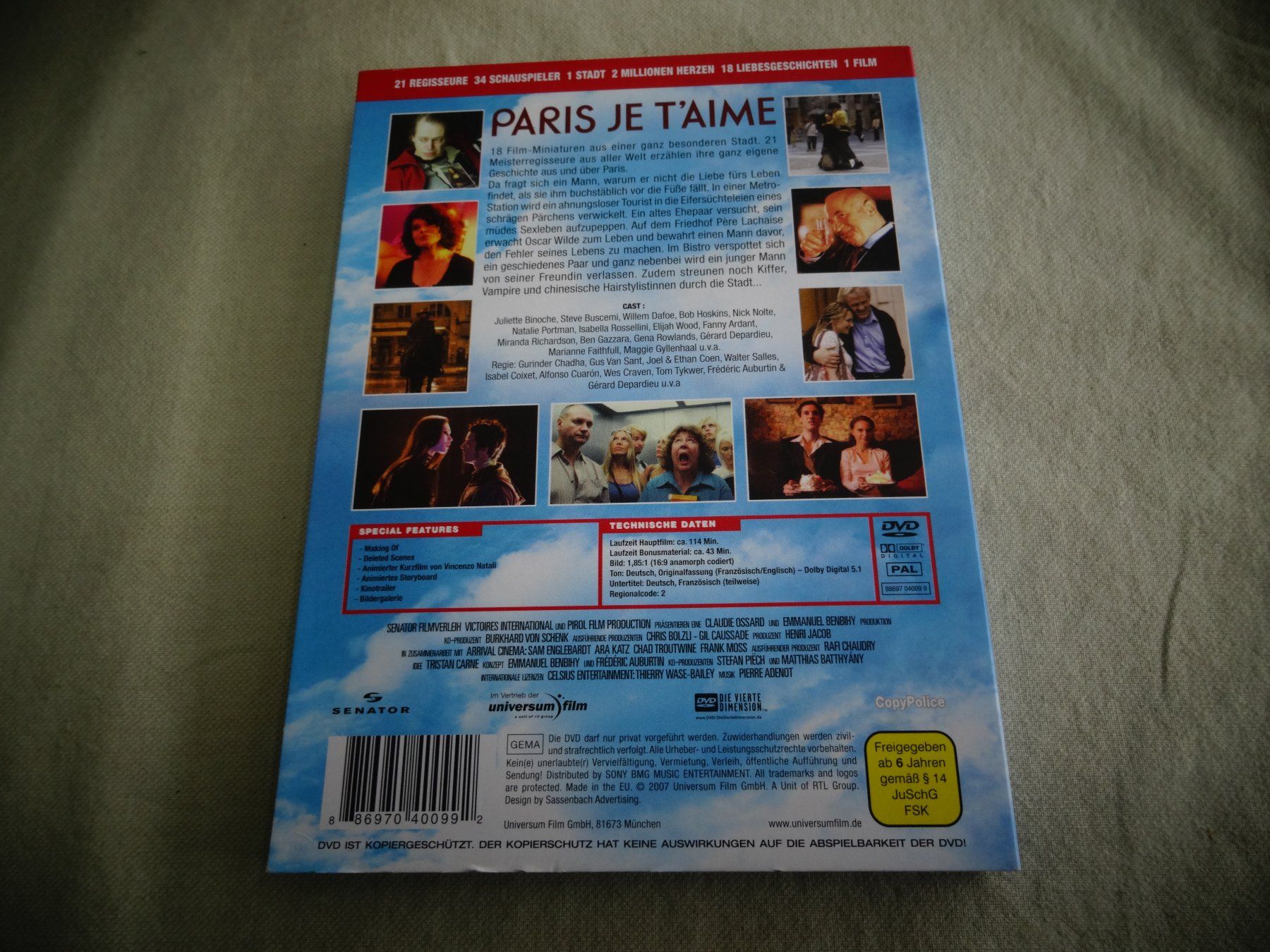 Tous les DVDs: Paris je tàime – D'occasion à Neerach par jenny062 1