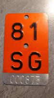 Velonummer / Fahrradnummer SG81