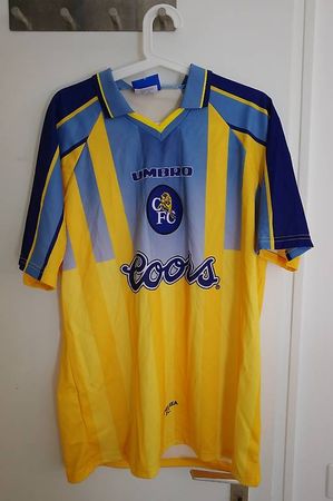 Maglia Chelsea FC Umbro vintage, replica, sponsor Coors.