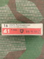 Munitionsschachtel 9 mm Pistolenpatrone 41, leer