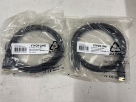 2x VIVOLINK Pro HDMI Slim cable 2m (X1215)