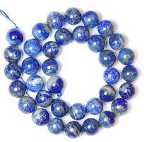1 Strang echte natürliche schöne Lapis Lazuli Perlen 10 mm