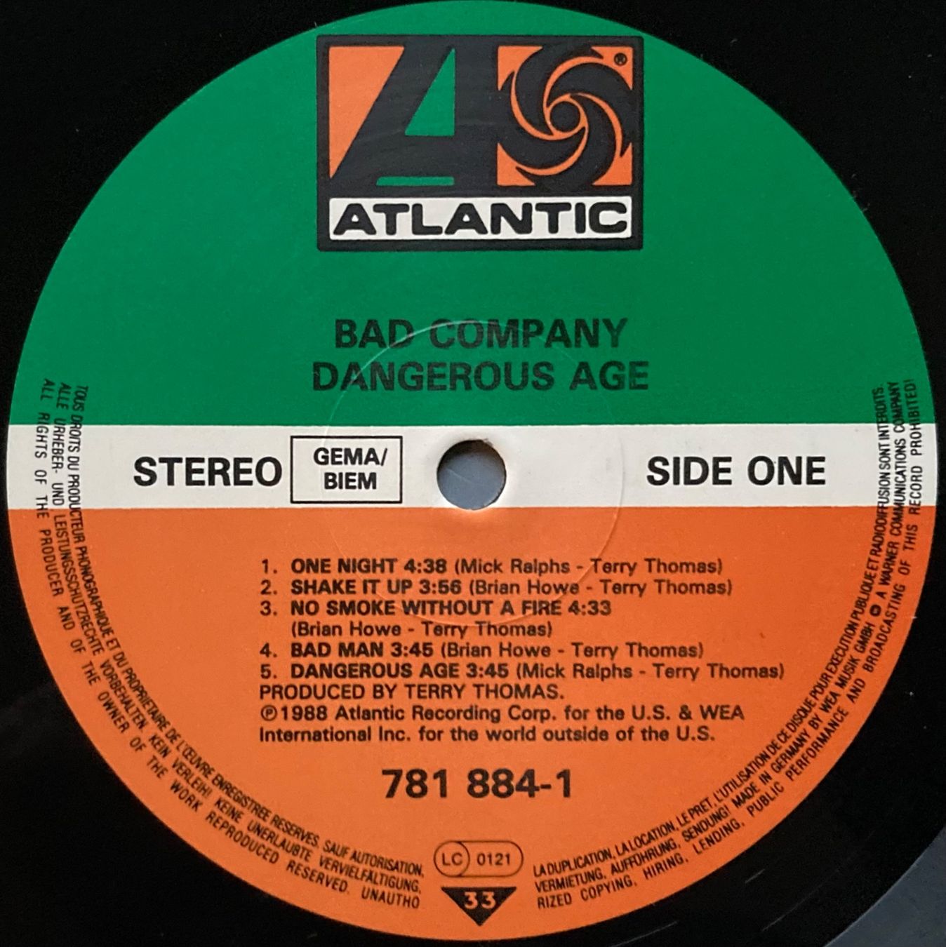 Vinyles: BAD COMPAGNY - DANGEROUS AGE – D'occasion à Poliez-Pittet par Newtown-Records 2