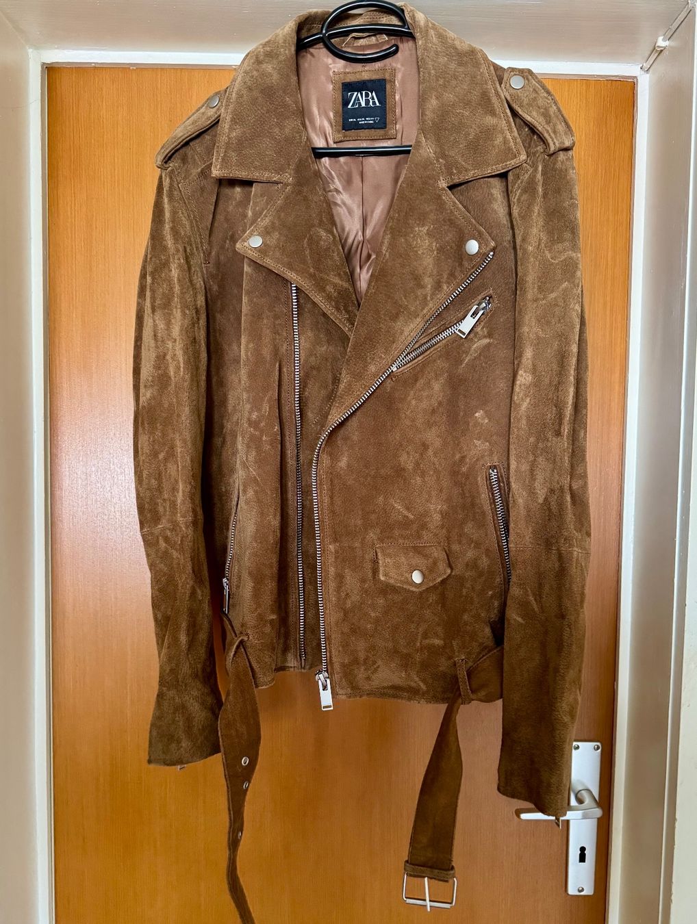 Zara Giacche: Veste en cuir brun "biker" – Usato da Moutier venduto da DreamerZz1