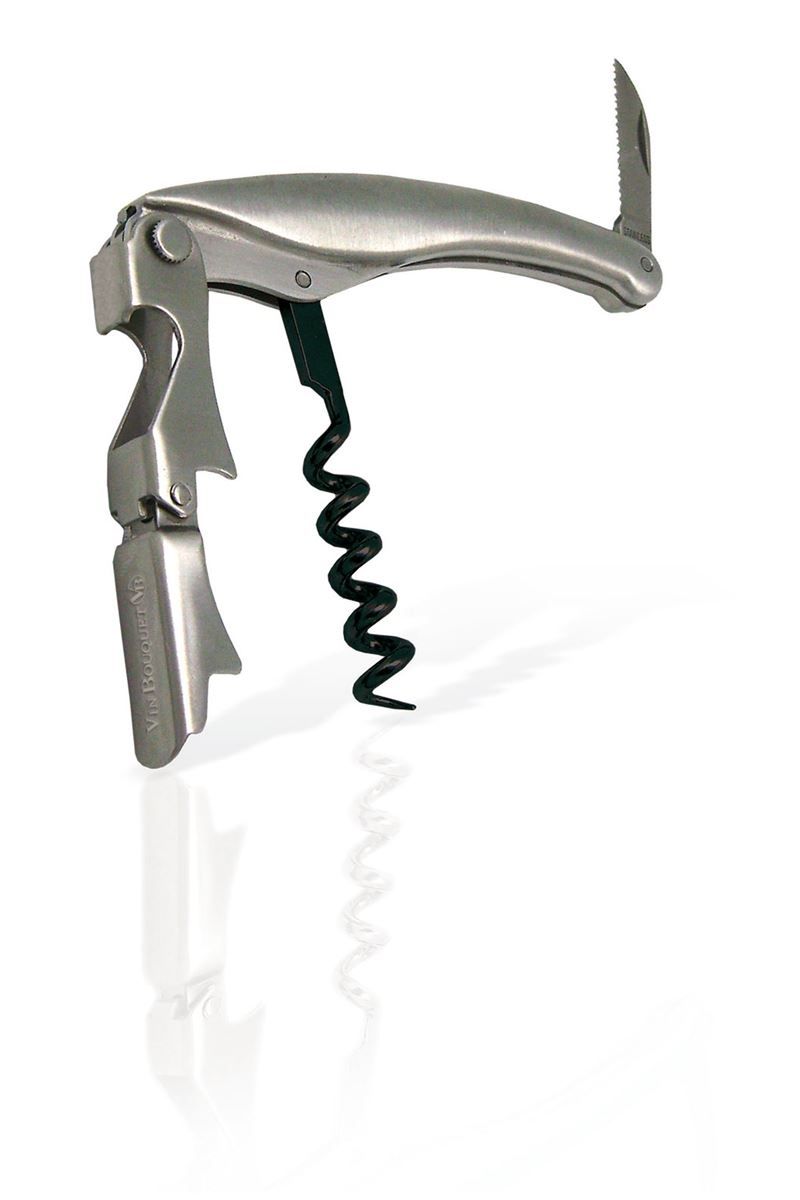 Apribottiglie & Tappi per chiusura: Vin Bouquet Kellnerkorkenzieher INOX – Nuovo e nell'imballaggio originale da Wettingen venduto da kochshop 2