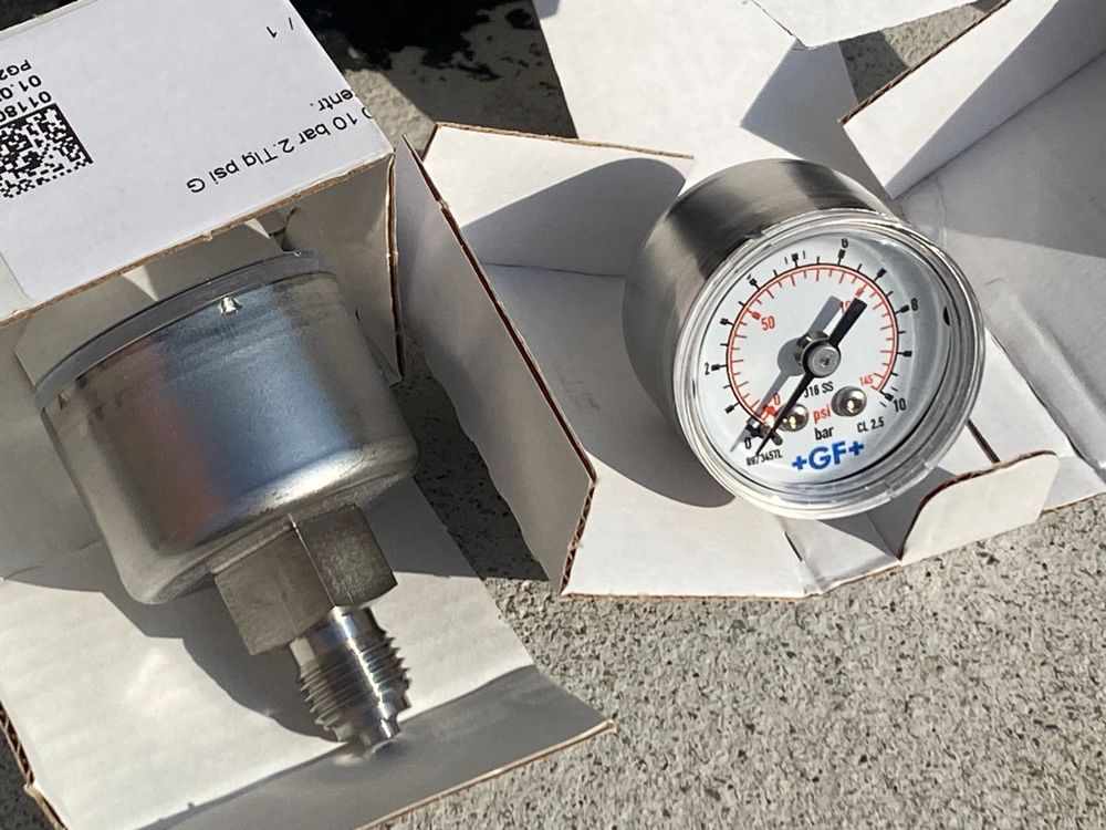 Manometer Edelstahl 2 Stücke 10Bar G. Fischer axial G1/4 Neu (Neu und ...