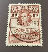 Goldküste 1938 alte briefmarke