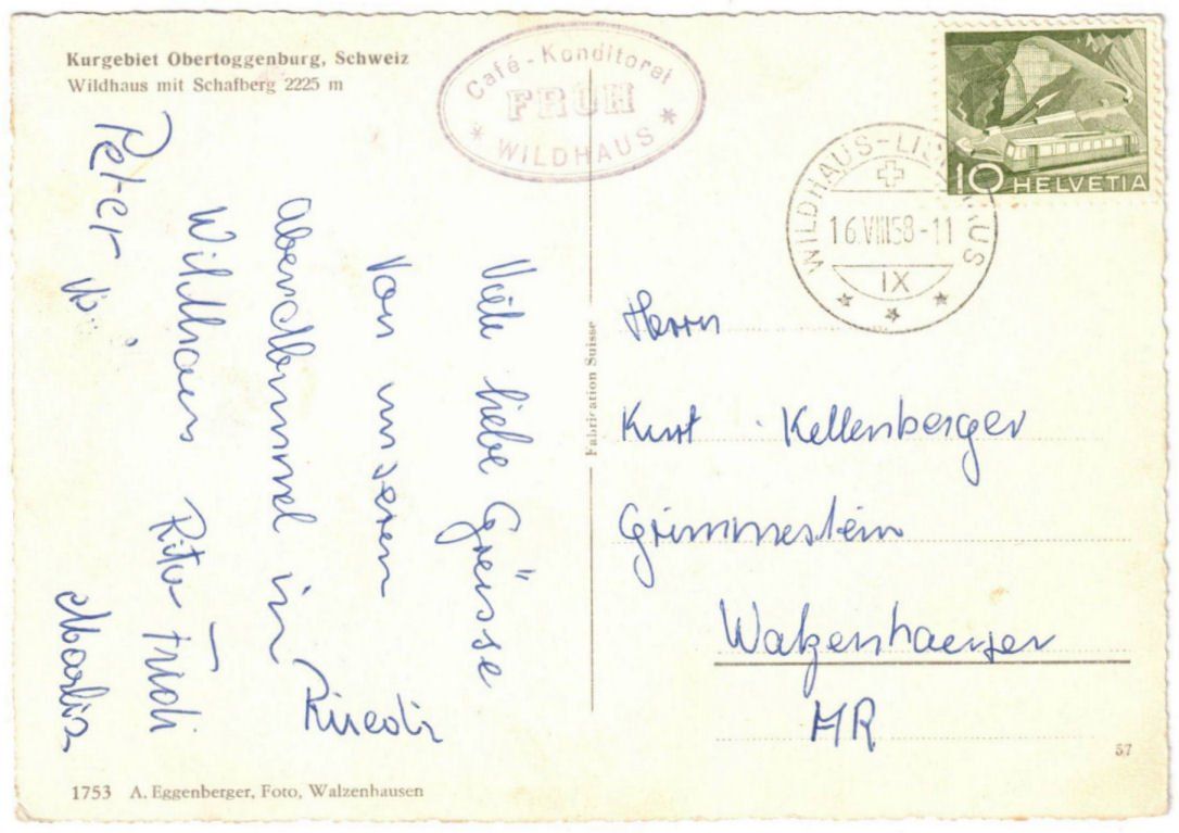 Cartoline postali: Wildhaus - Sessellift – Usato da Binningen venduto da Mountainrider 1