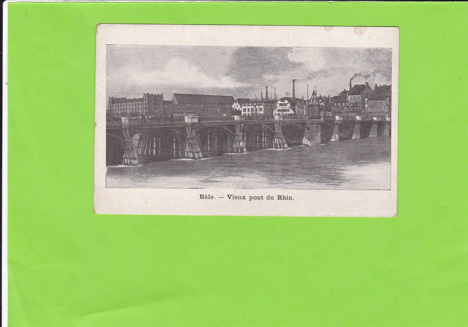 Cartoline postali: Bâle. Vieux pont du Rhin – Usato da St. Peterzell venduto da neckertal