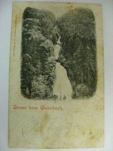 Cartes postales: AK  Gruss vom Giessbach – D'occasion à Gundetswil par Egro01