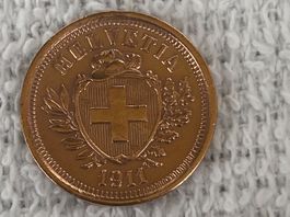 1 centime/rappen 1911