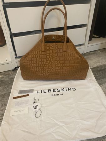 Liebeskind Berlin Ledertasche Kroko Optik Shopper Handtasche