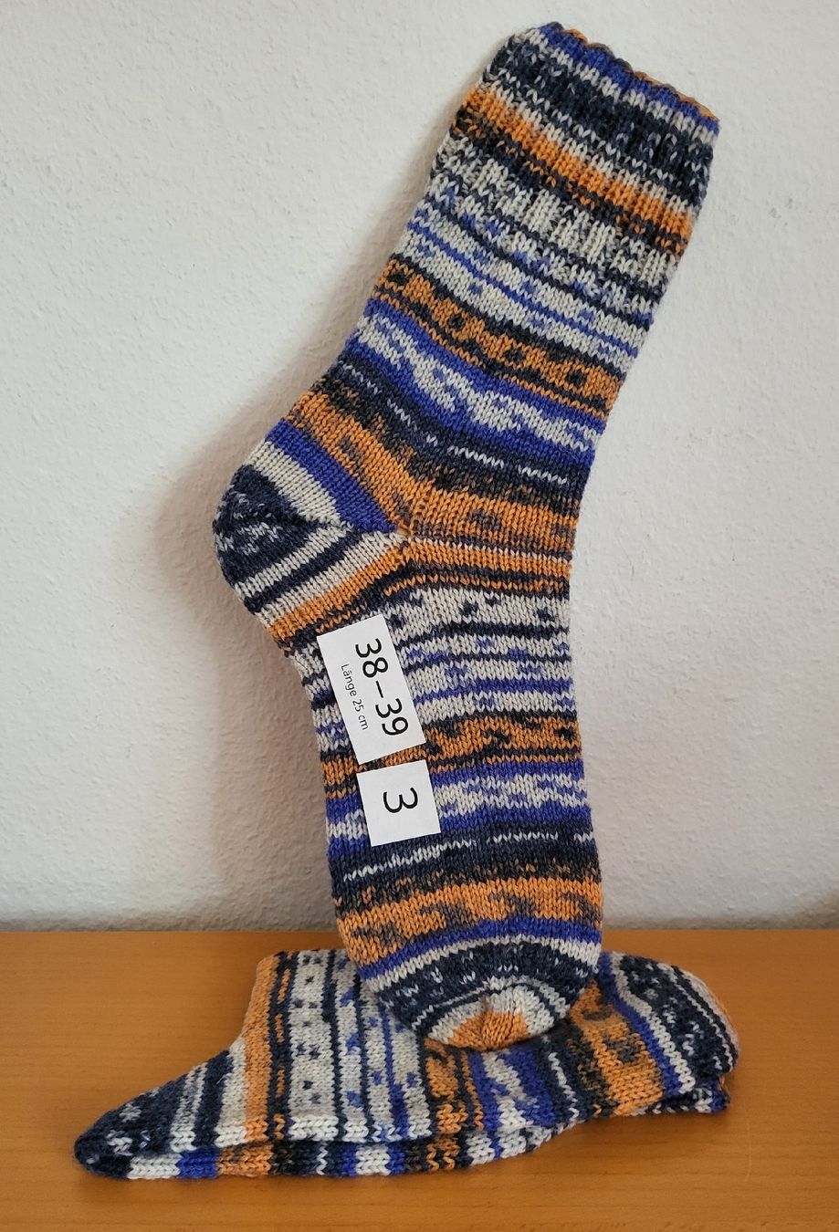 Calze: Socken 38-39 handgestrickt Nr 3 – Nuovo e nell'imballaggio originale da Winterthur venduto da Baer49