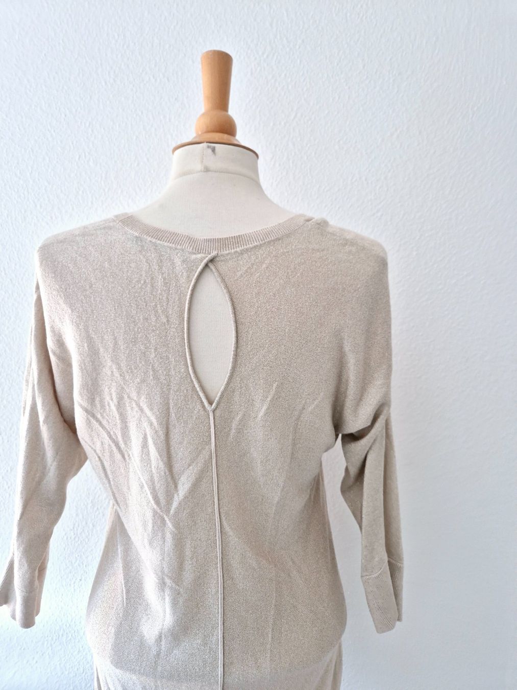 Maglioni & Felpe: FELDPAUSCH PULLOVER PULLI GLITZER L 40 BEIGE TOP ZU ROCK – Usato da Elsau venduto da the-colorful-side 4