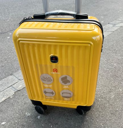 Reisekoffer 🧳 gelb  ultraleicht 4x Doppelrollen wie Neu 🔝