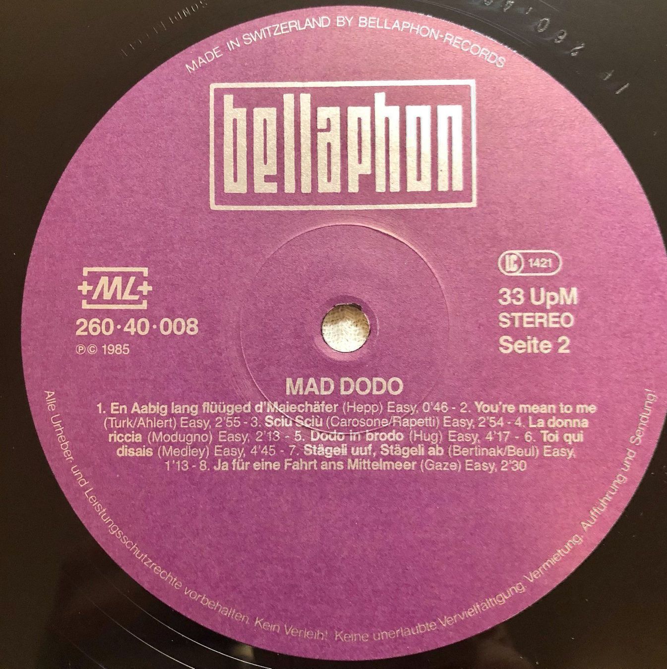 Dischi in vinile: Mad Dodo - Mad Dodo // LP: VG++; Sleeve: VG++ – Usato da Zürich venduto da saltbee 3