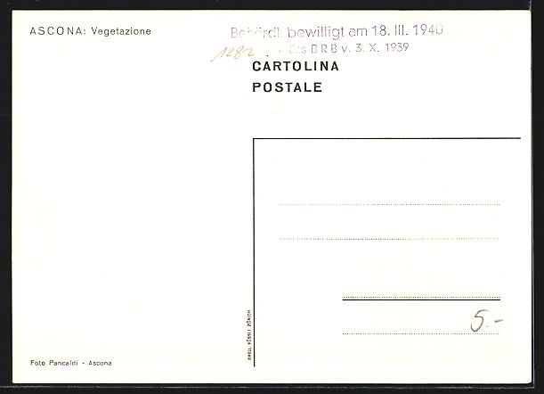 Ansichtskarten: AK Ascona, Vegetazione – Gebraucht aus Berlin von bartko-reher 1