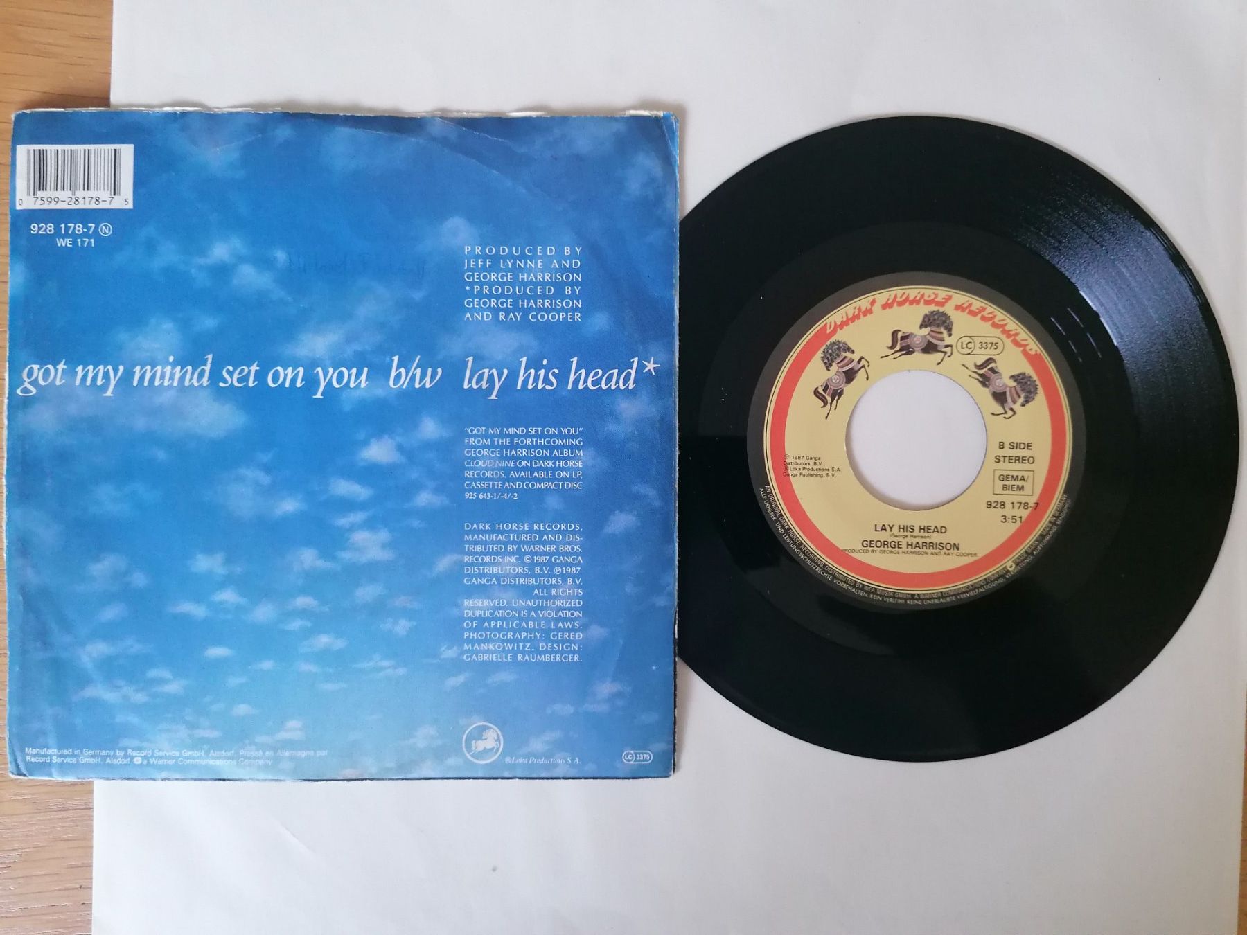Dischi in vinile: George Harrison - Got My Mind Set On You Single Schallplatte – Usato da Beinwil am See venduto da Funkthesizer 1
