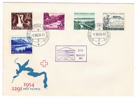 lettre série Pro-Patria 1954 cachet A674 du 1.VIII.1954