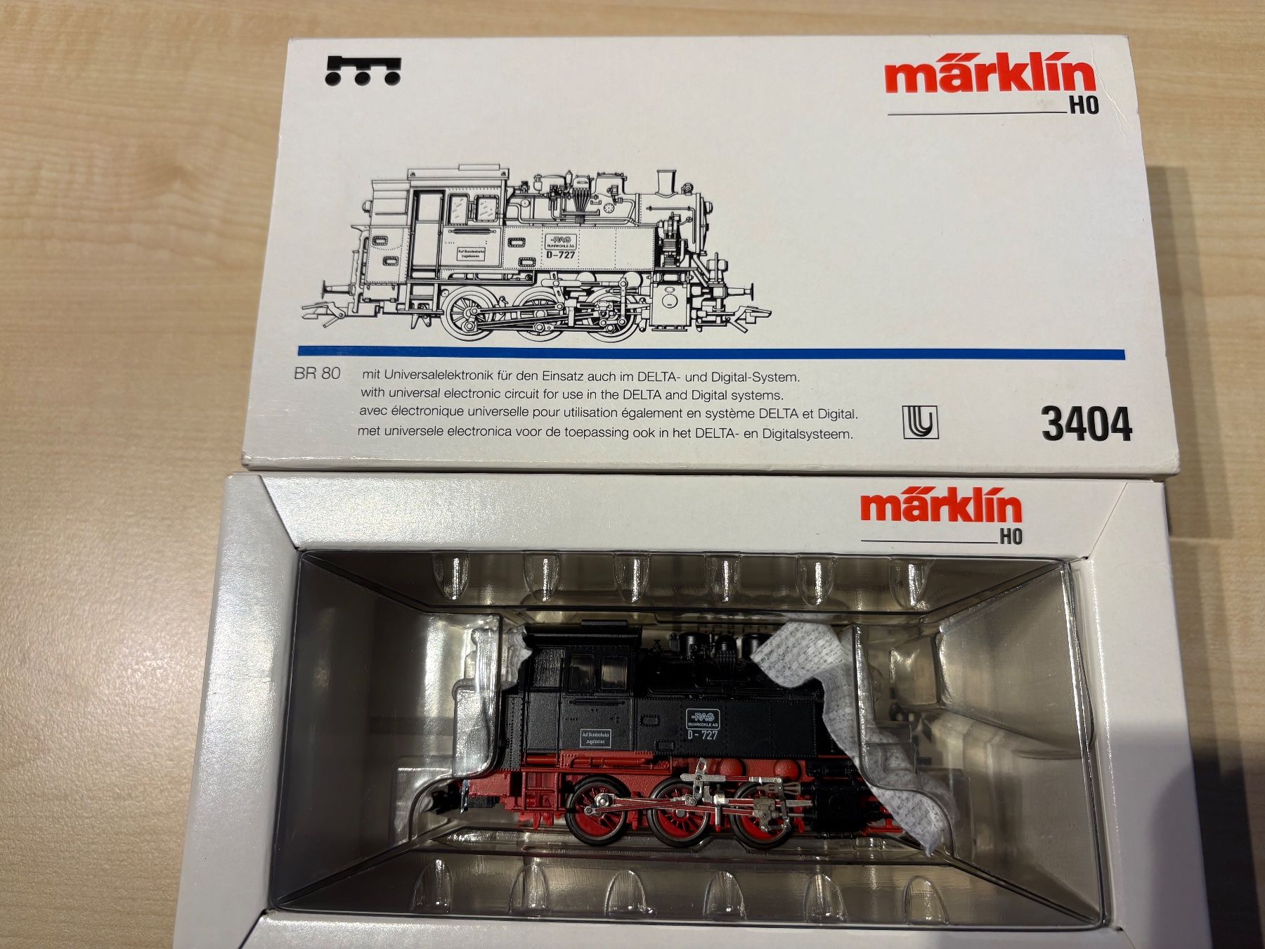 Märklin Trains électriques: Maerklin 3404  Vapeur  BR80 – Neuf avec emballage d'origine à Corcelles Payerne par Pierre66 6