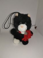 Nici vintage Schlüsselanhänger Katze schwarz mit Schal neu